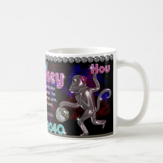 1980年2040年に生まれる金属猿 コーヒーマグカップ (右)