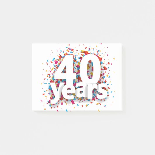 1980年40歳生まれ誕生日ギフト40歳 ポストイット (正面)