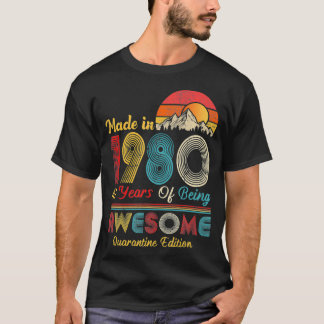 1980年41回目の誕生日検疫ギフト41年 Tシャツ