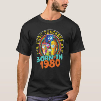 1980年42歳生まれ先生誕生日Te Tシャツ