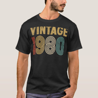 1980年43生まれ歳ヴィンテージ43誕生日 Tシャツ