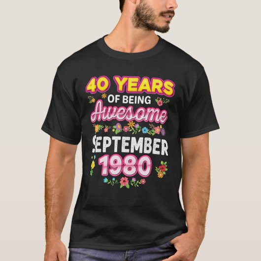 1980年9月以来40素晴らし年Bir Tシャツ (正面)