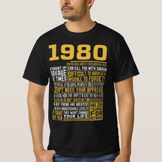 1980最高の年生まれ月、女性、Bday Gifのファクト Tシャツ (正面)
