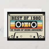 1980最高の年45年素晴らしの シーズンポストカード (正面/裏面)