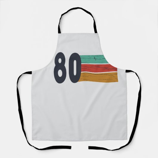 1980生まれ年のヴィンテージ誕生日ギフト エプロン (正面)