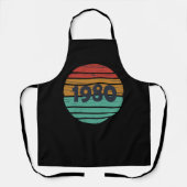 1980生まれ年のヴィンテージ誕生日ギフト エプロン (正面)