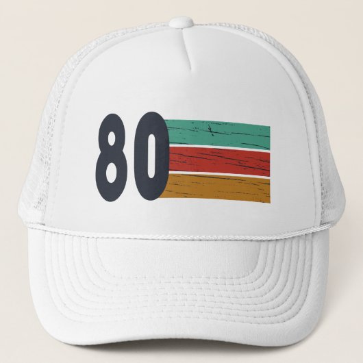 1980生まれ年のヴィンテージ誕生日ギフト キャップ (正面)