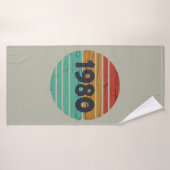 1980生まれ年のヴィンテージ誕生日ギフト バスタオル (バスタオル)