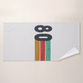 1980生まれ年のヴィンテージ誕生日ギフト バスタオル (バスタオル)