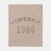 1980生まれ年のヴィンテージ誕生日ギフト フリースブランケット (正面)