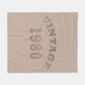 1980生まれ年のヴィンテージ誕生日ギフト フリースブランケット (正面(横))