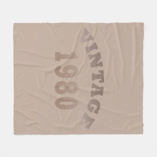 1980生まれ年のヴィンテージ誕生日ギフト フリースブランケット (正面(横))