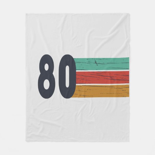 1980生まれ年のヴィンテージ誕生日ギフト フリースブランケット (正面)