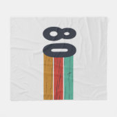 1980生まれ年のヴィンテージ誕生日ギフト フリースブランケット (正面(横))