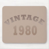 1980生まれ年のヴィンテージ誕生日ギフト マウスパッド (正面)
