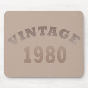 1980生まれ年のヴィンテージ誕生日ギフト マウスパッド