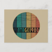 1980生まれ年のヴィンテージ シーズンポストカード (正面)