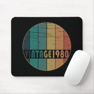 1980生まれ年のヴィンテージ マウスパッド
