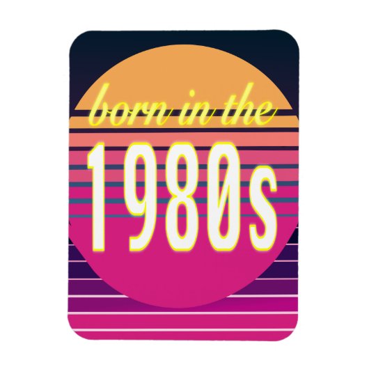 1980生まれ年代、ミレニアル世代、X世代、誕生年 マグネット (縦)