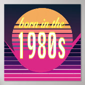 1980生まれ年代、ミレニアル世代、X世代、誕生年 箔ポスター (正面)