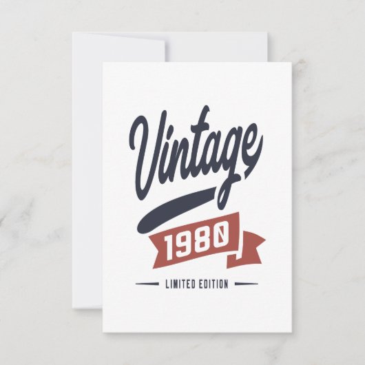 1980生まれ年誕生日 出欠カード (正面)