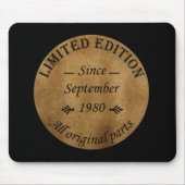 1980生まれ年9月のヴィンテージ マウスパッド (正面)