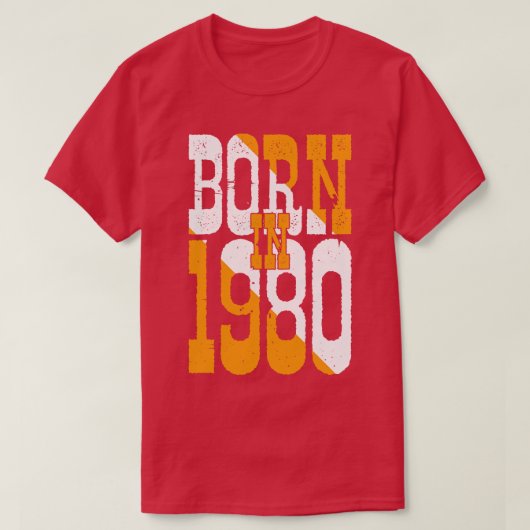 1980生まれ年 Tシャツ (デザイン正面)