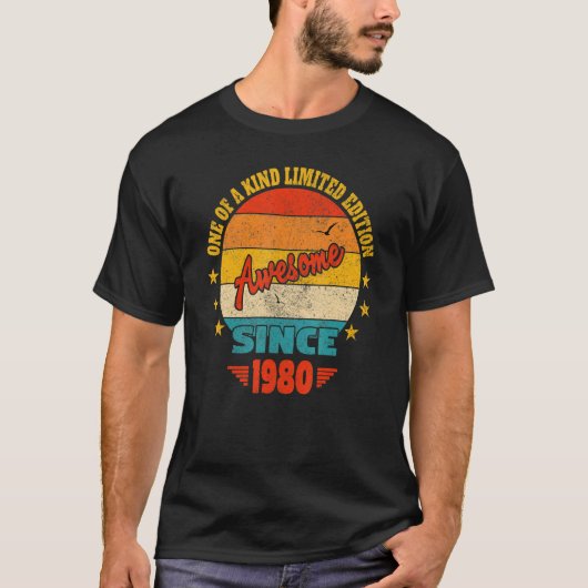 1980素晴らし年ヴィンテージ42誕生日以降 Tシャツ (正面)