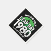 1980素晴らし年閏年日以後2月29誕生日 スタンダードカクテルナプキン (角)