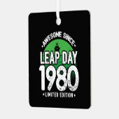 1980素晴らし年閏年日以後2月29誕生日 メタルオーナメント (正面左)