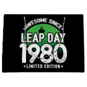 1980素晴らし年閏年日以後2月29誕生日 ラージペーパーバッグ (正面)