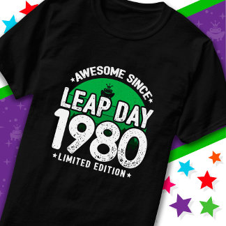 1980素晴らし年閏年日以後2月29誕生日 Tシャツ