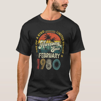 1980素晴らし年2月以来ヴィンテージ42誕生日 Tシャツ