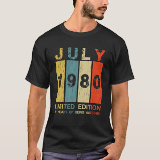 1980素晴らし年7月から41Yの第誕生日Tee Tシャツ