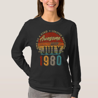 1980素晴らし年7月以来ヴィンテージ42誕生日1 Tシャツ
