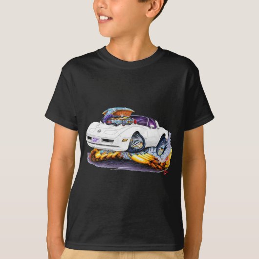1980-82年のコルベットの白車 Tシャツ (正面)
