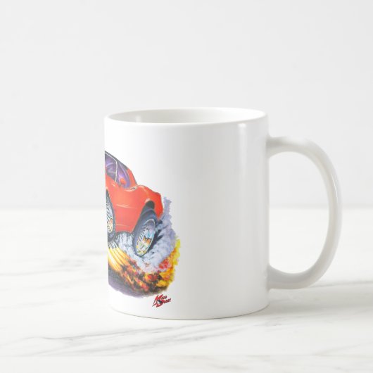 1980-82年のコルベットの赤車 コーヒーマグカップ (右)