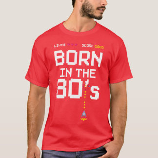 1980 Birtday Retro Gamer Piel Born in the 80s frie Tシャツ