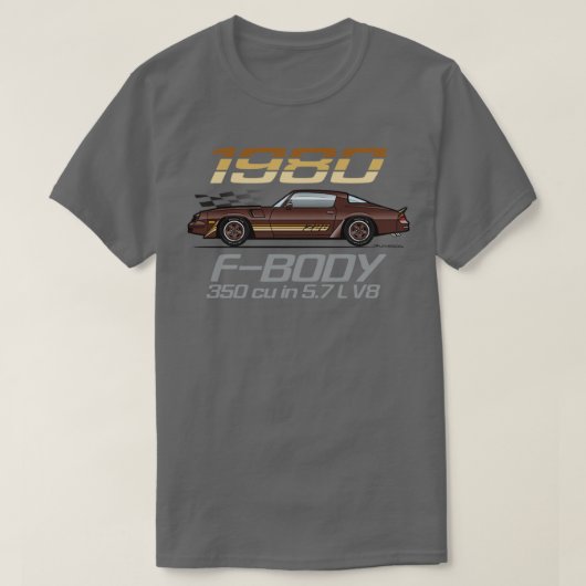 1980 FBodyブラウン Tシャツ (デザイン正面)