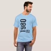 1980 Original Now 46 Retro Birthday Energy Tシャツ (正面フル)