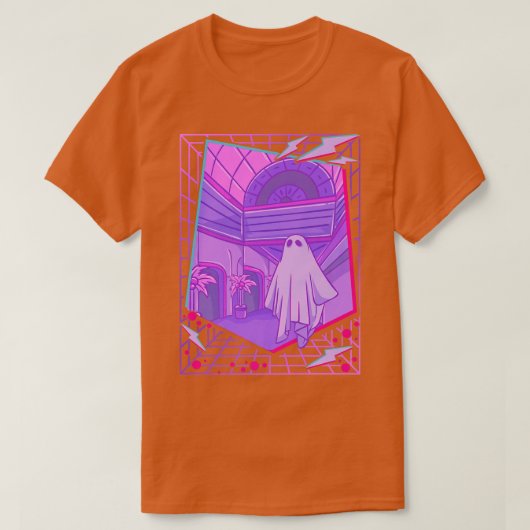 1980sのVaporwave幽霊シート幽霊美的レトロ Tシャツ (デザイン正面)