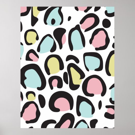 1980sアニマルプリントパターン ポスター (正面)