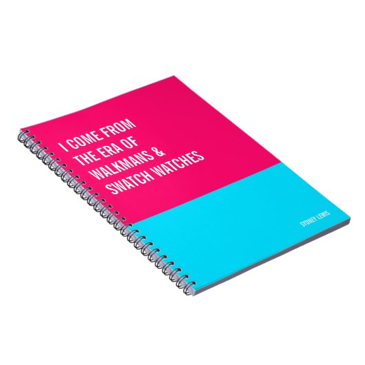 1980sテーマおもしろいノート、ウォークマン&スウォッチウォッチ ノートブック (右側)