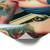 1980sレトロウェーブピンアップ ポスター (角)