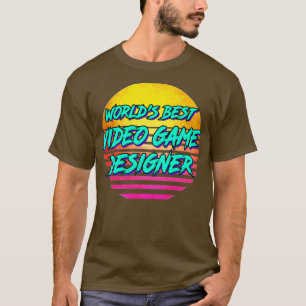 1980sレトロビデオゲームデザイナーギフト tシャツ