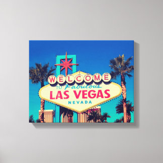 1980sレトロWelcome to Fabulous Las Vegas sign キャンバスプリント