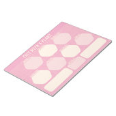 1980s Pink Hand Drawn Grid Planner Weekly ノートパッド (アングル)