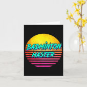 1980s Retro Badminton Master  カード (黄色い花)