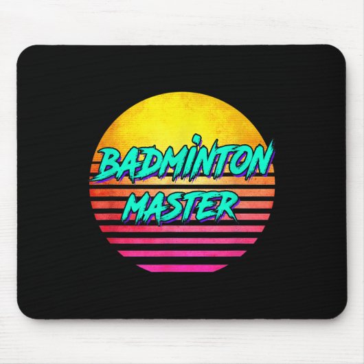 1980s Retro Badminton Master  マウスパッド (正面)
