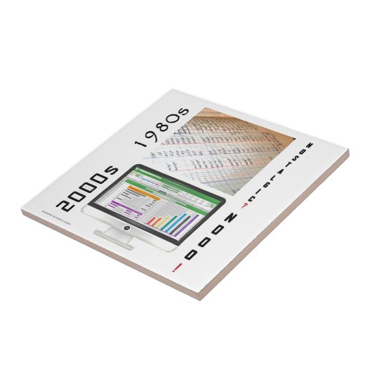 「1980s vs 2000s会計」セラミックタイル タイル (側面)